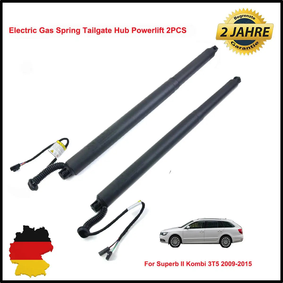 Electric Tailgate Strut, Rear Left & Right, Skoda Superb 2010-2015