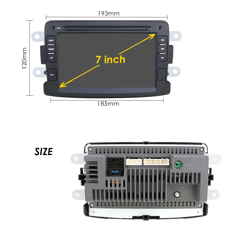 Renault Logan Dacia Duster Sandero Captur Lada Xray 2 Android 12 Auto-Multimedia-Player, Carplay, Bluetooth GPS.