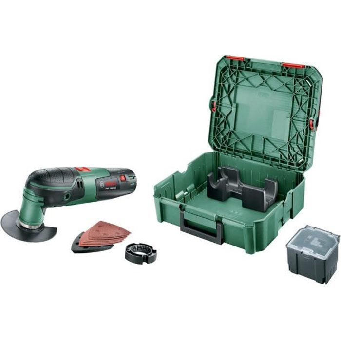 BOSCH Multitool - PMF 2000 + 1 Systembox Gereedschapskoffer + Zubehör