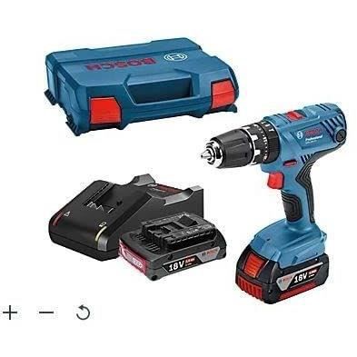 Bosch Professional GSR 18V klopboormachine + 1 batterij 2.0Ah + 1 batterij 4Ah + Gal lader in L-CASE