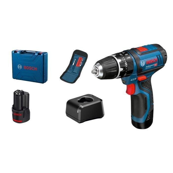 Bosch Professional GSB 12V-5 + 10 accessoires klopboormachine.