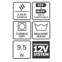 Erwärmt durch GHH 12+18V XA + GAA 12V-21 + GBA 12V 2.0Ah + GAL 12V-20 Maat XL BOSCH