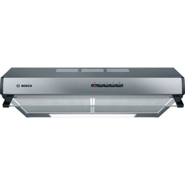 BOSCH DUL63CC50 - Muzikale Muurdoorvoer - Afvoer / Recycling - 350 m3 lucht / h max afzuig - 72 dB - 3 snelheden - L 60 cm - Inox