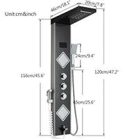 Duschpaneel-Säule, konstante Temperaturanzeige, LED-Licht