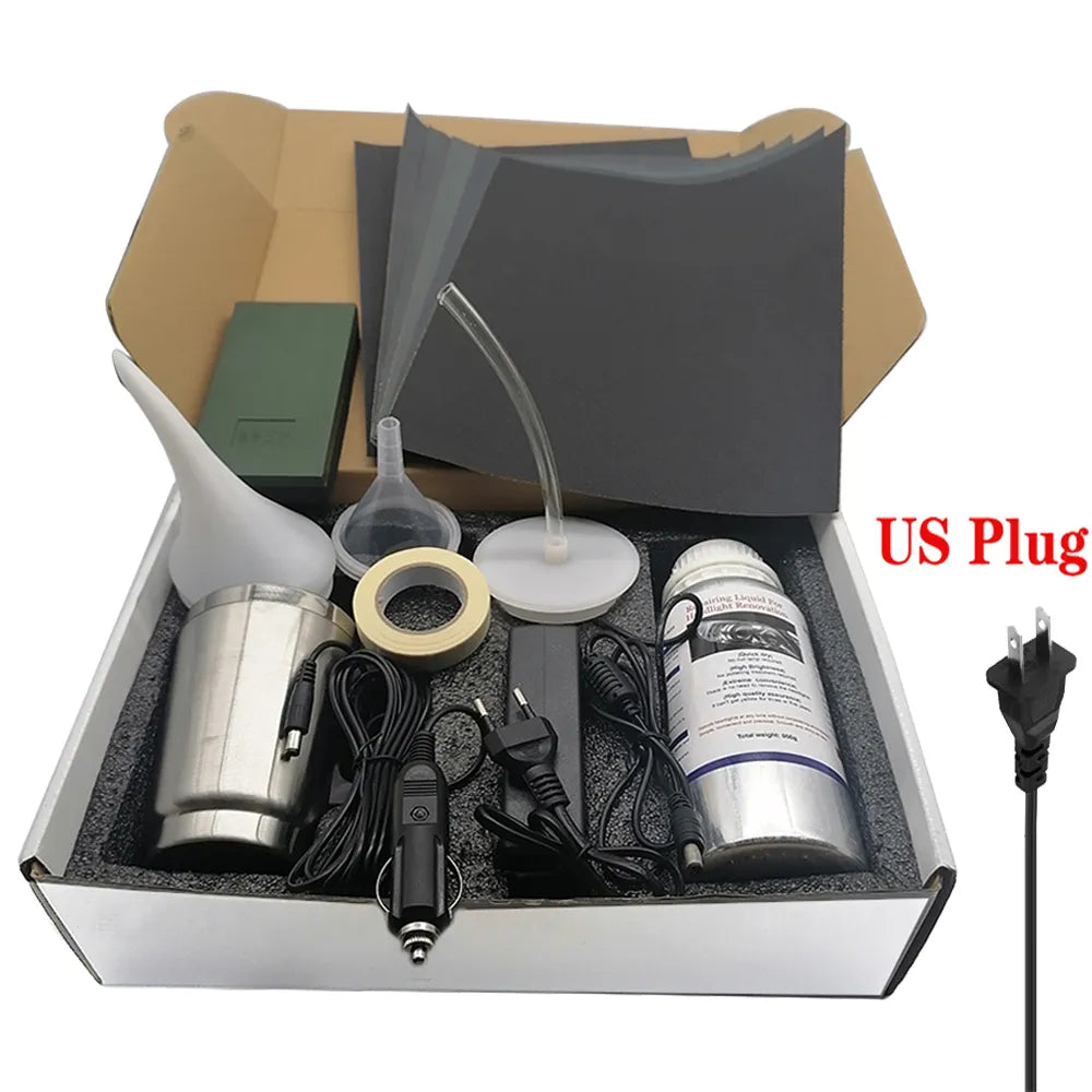 Headlight Restoration Kit, 800ML Liquid Polymer Repair Fluid, Chemical Polishing Kit