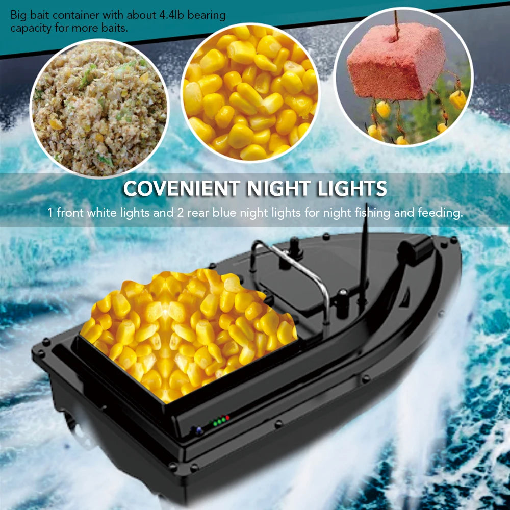 GPS Fishing Bait Boat, Large Bait Container, Long Remote Range