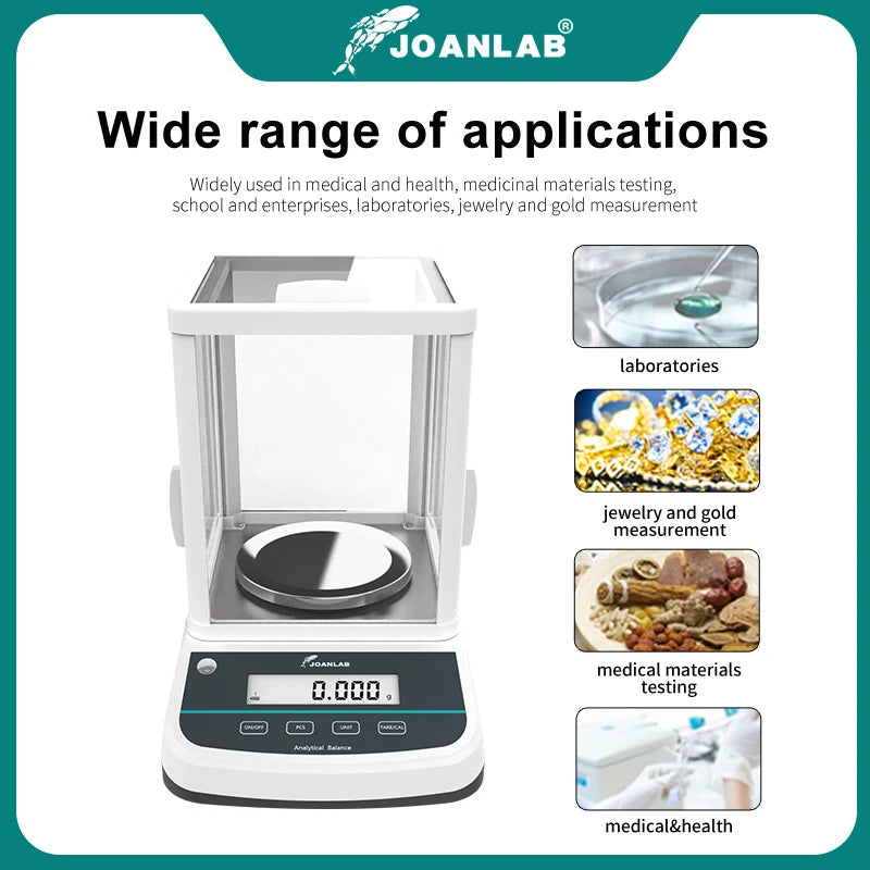 Laboratory Analytical Balance, Electronic Precision, 0001g Resolution