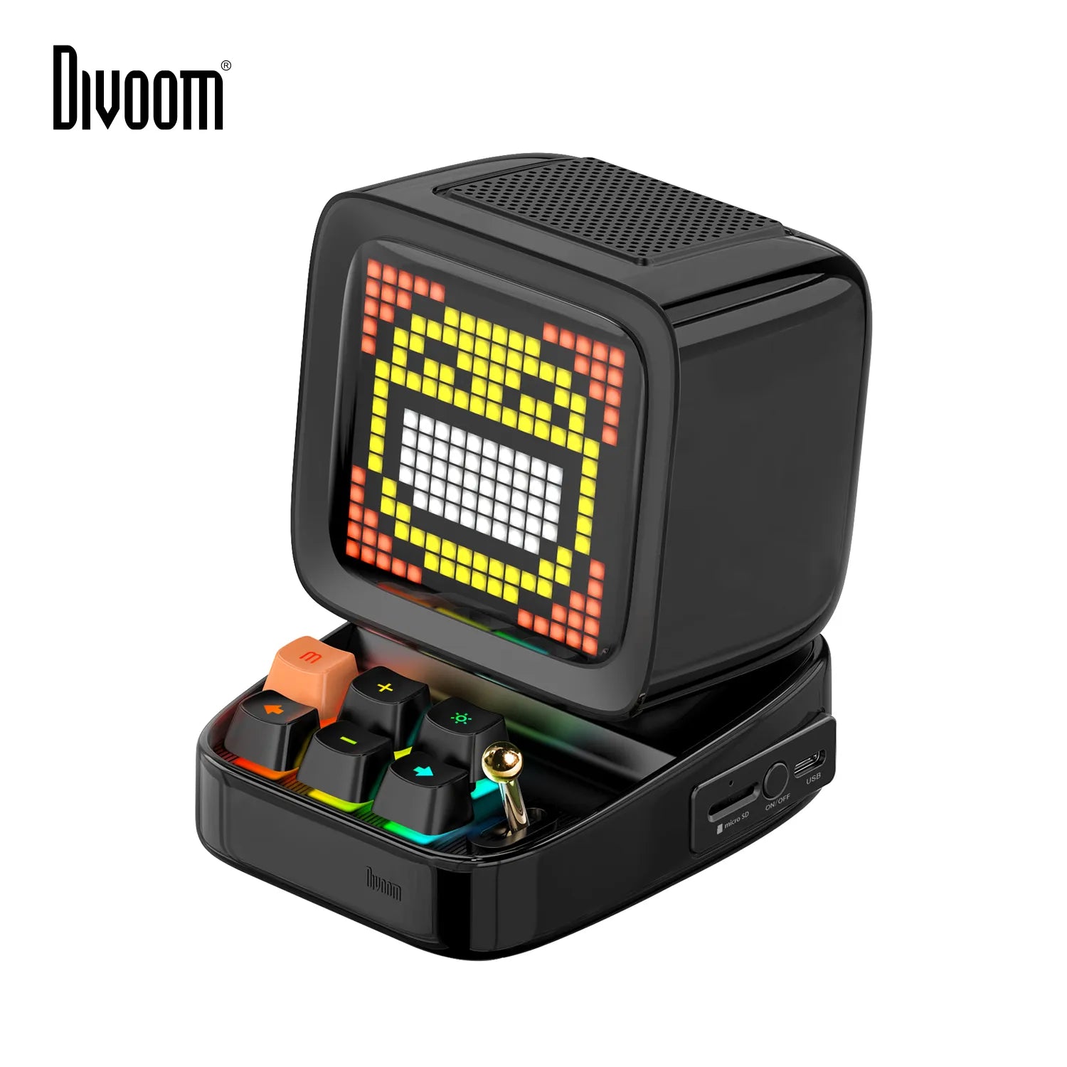 Tragbarer Lautsprecher, Retro Pixel Art, Bluetooth