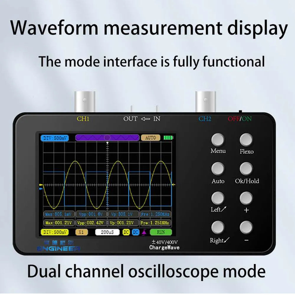 Digitales Oszilloskop, 10 M Analogbandbreite, 50 M Abtastgeschwindigkeit