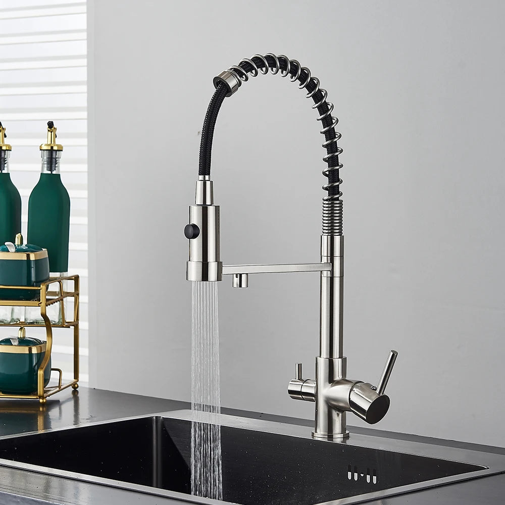 Keukenkraan, Gefilterd Water, Dubbele Handgreep