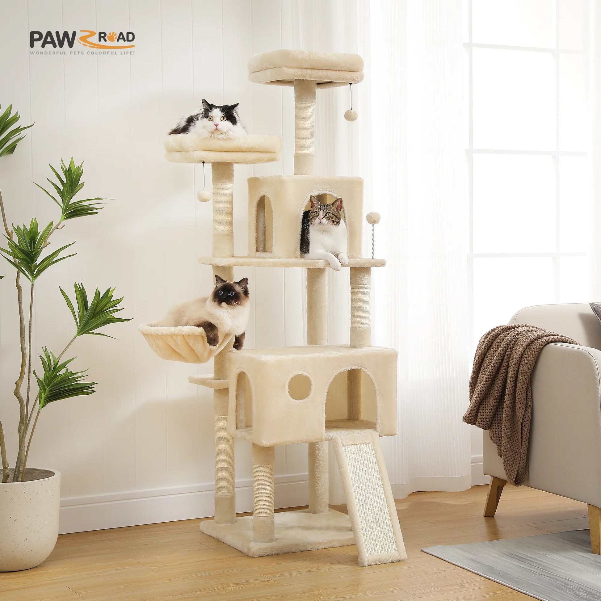 Cat Tree, Multi-Level, Cozy Perches