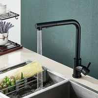 Kitchen Sink Faucet, Pull Out Sprayer, Stainless Steel Build