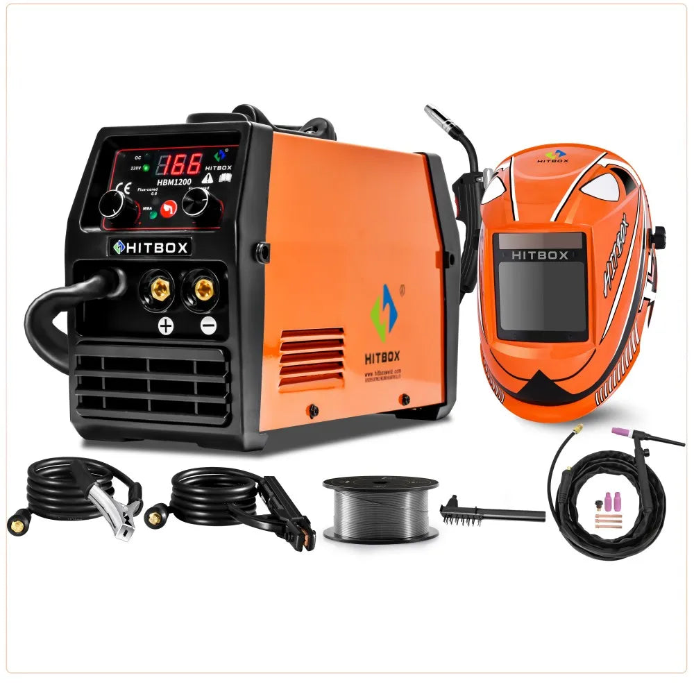 Mig Welder, 110V/220V Power Source, 3 in 1 Synergy