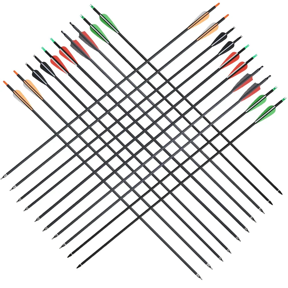 Kohlenstoffpfeile, gemischtes Set, TPU-Federn