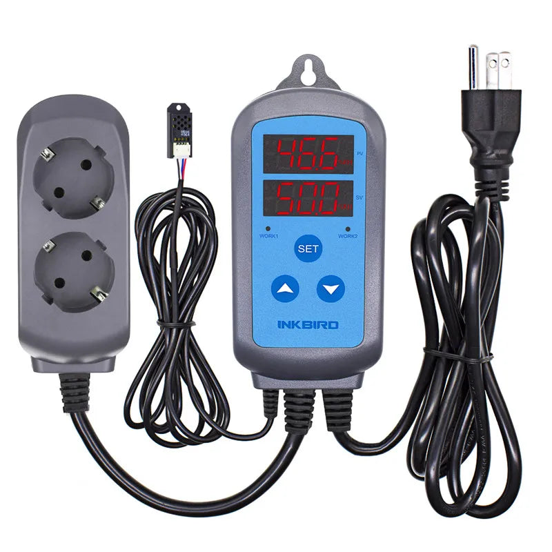 Digitaler Temperatur- und Feuchtigkeitsregler, vorkonfektioniert, zweistufig