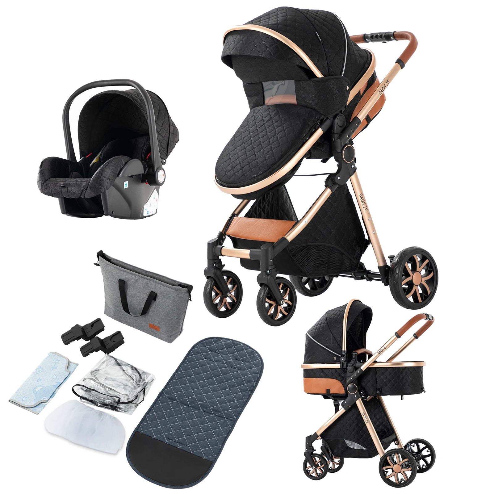 Baby Stroller, 3 in 1 Design, Lightweight & High Landscape