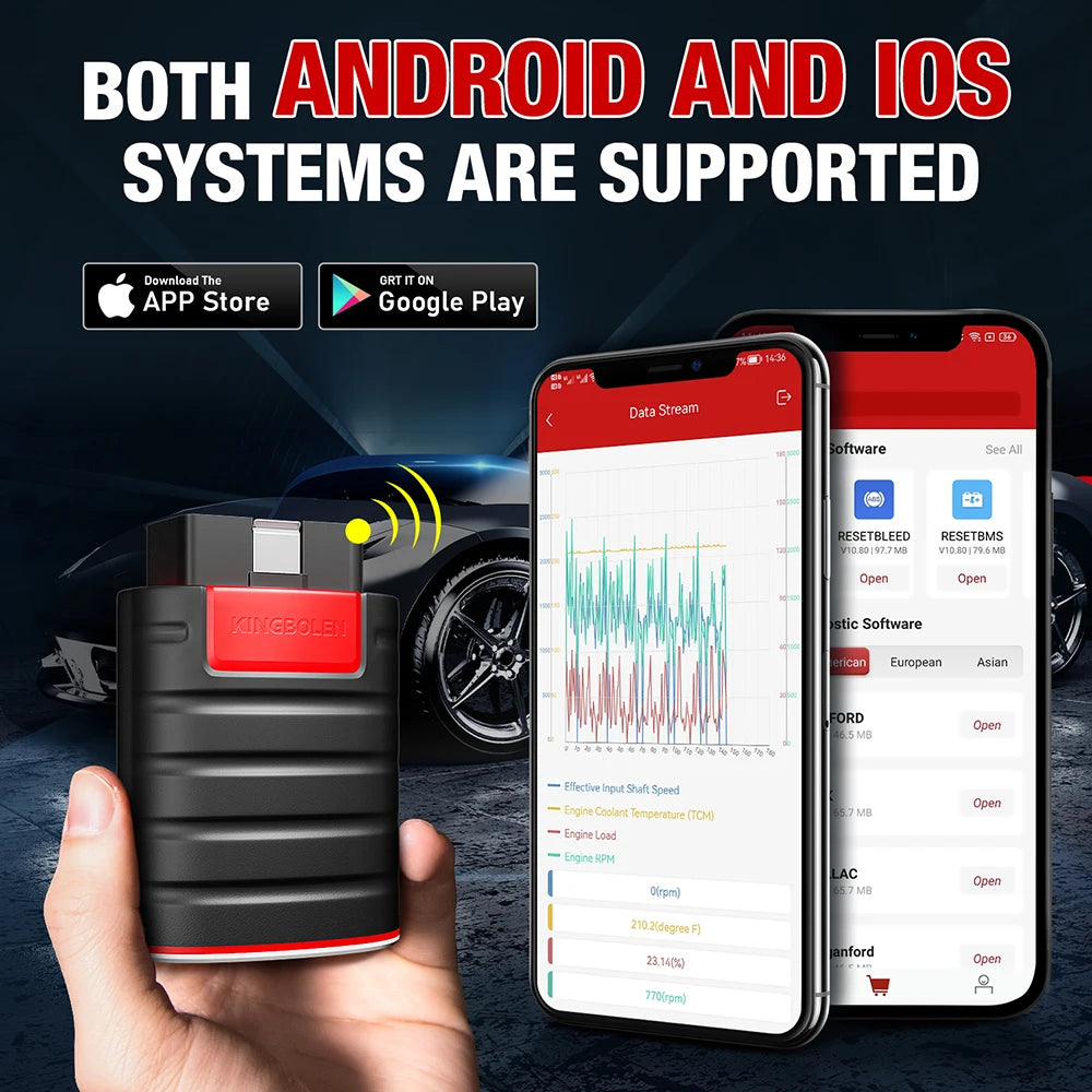 OBD2-Scanner, Bluetooth-Konnektivität, Diagnosetools auf OE-Niveau