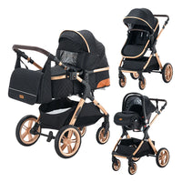 Luxus-Kinderwagen, praktisches faltbares Design, Sicherheitssitz entspricht EU-Vorschriften.