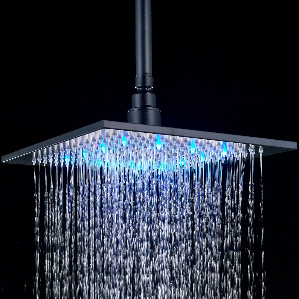 Regendusche, LED-Beleuchtung, Edelstahl