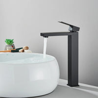 Bathroom Basin Faucet, Matte Black, Deck Mount