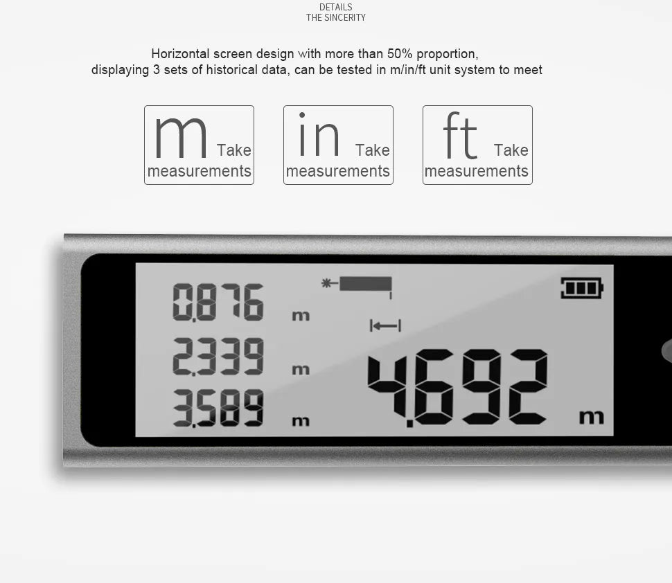 Laser Entfernungsmesser, Bluetooth-Verbindung, Handheld-Design