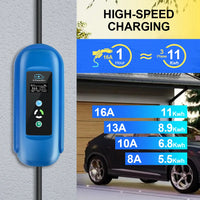 Ladegerät für Elektrofahrzeuge, 16 A Schnellladung, Typ-2-Stecker