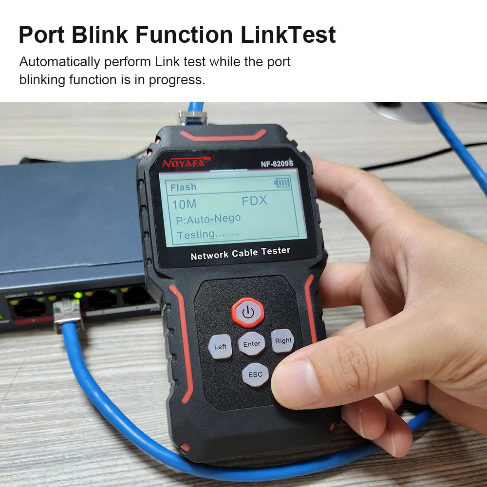 Netzwerkkabel-Tracker, LCD-Anzeige, Längenmessung