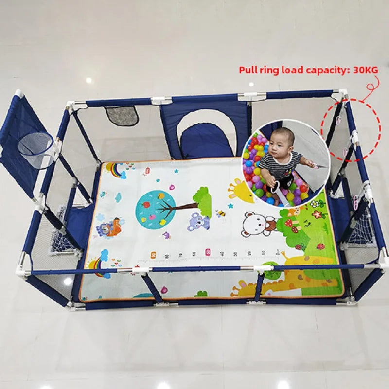 Baby Laufstall, einfarbig, sichere Spielbarrieren