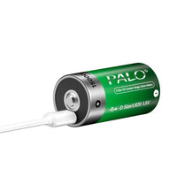 Wiederaufladbarer D-Akku, Typ-C-USB-Aufladung, Li-Ion