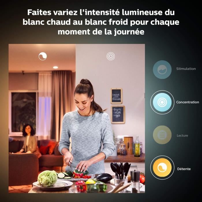 Philips Hue White Ambiance, LED Verbonden LED E27 gelijkwaardig 75W, 1100 Lumen, Bluetooth compatibel, 2-pack