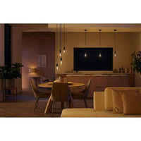 Philips Hue White Ambiance, E27 Filament ST64 Verbonden LED-lamp, Bluetooth compatibel, werkt met Alexa, Google en Homekit