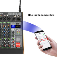 Audiomischer, drahtloses UHF-Mikrofon, USB-Bluetooth