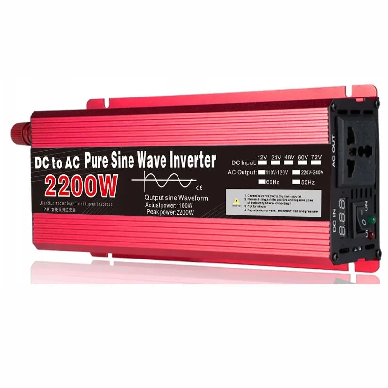 Sine Wave Inverter, Pure Sine Wave, DC12V to AC 220V