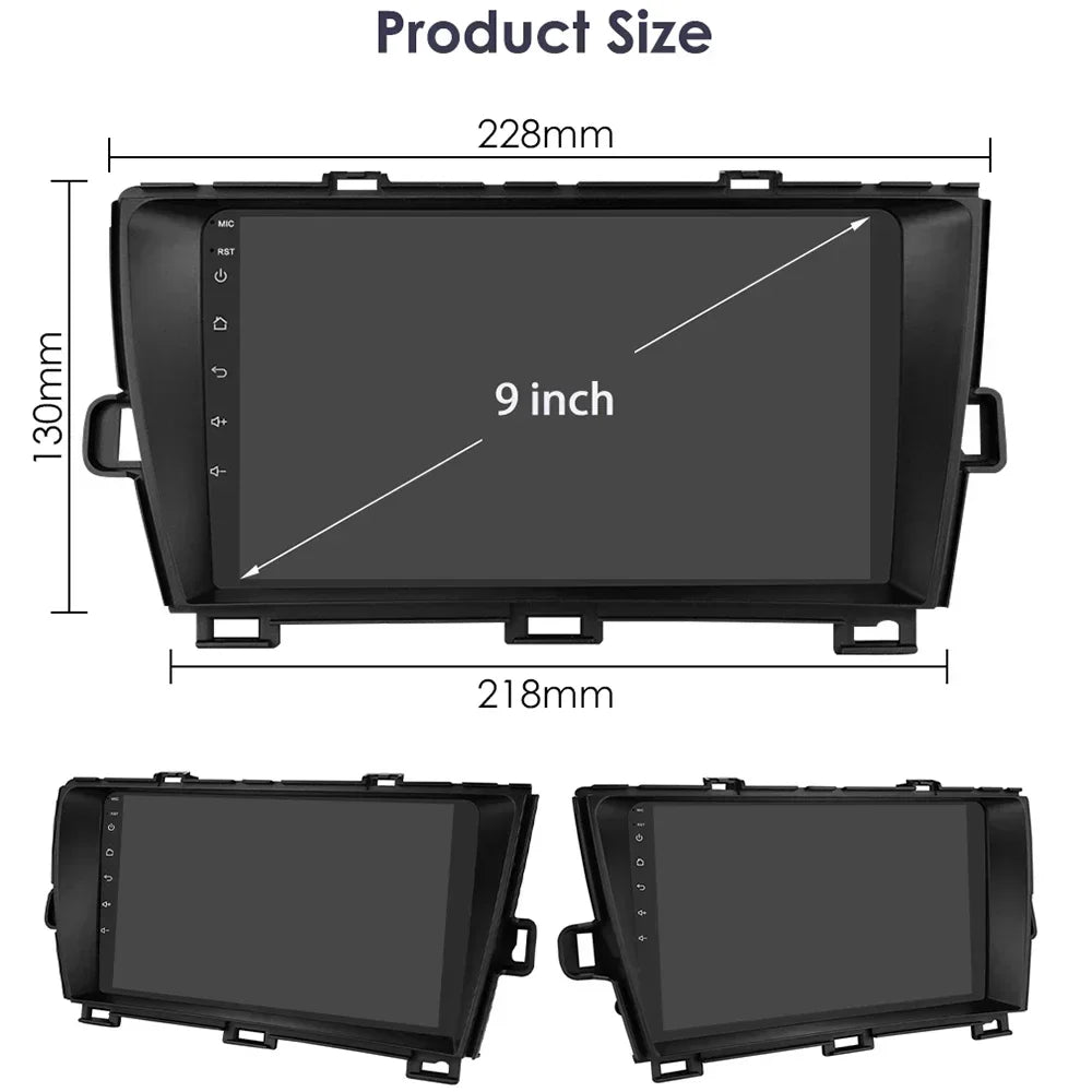 Autoradio für Toyota Prius XW30, QLED Display, Android 12, Carplay