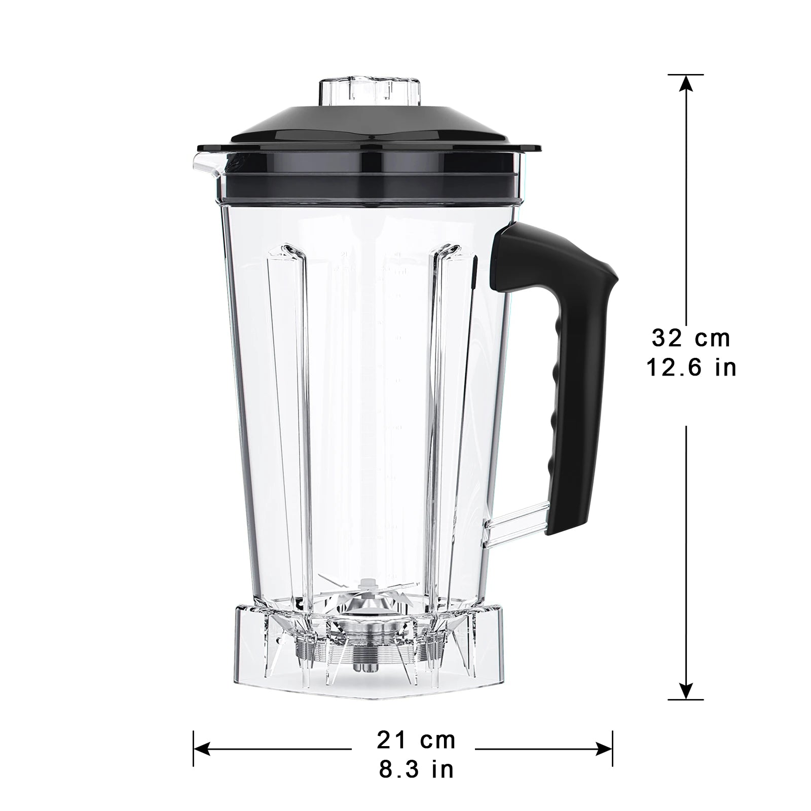 Mixer-Ersatzteile, quadratischer 2-Liter-Behälter, gezackte Smoothies-Klingen