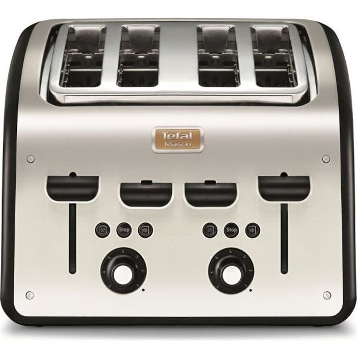 Tefal TT770811 Selbstgemachter Grill, 4 Schlitze, extra hohe Grillleistung, Aufwärmen, Aufwärmen