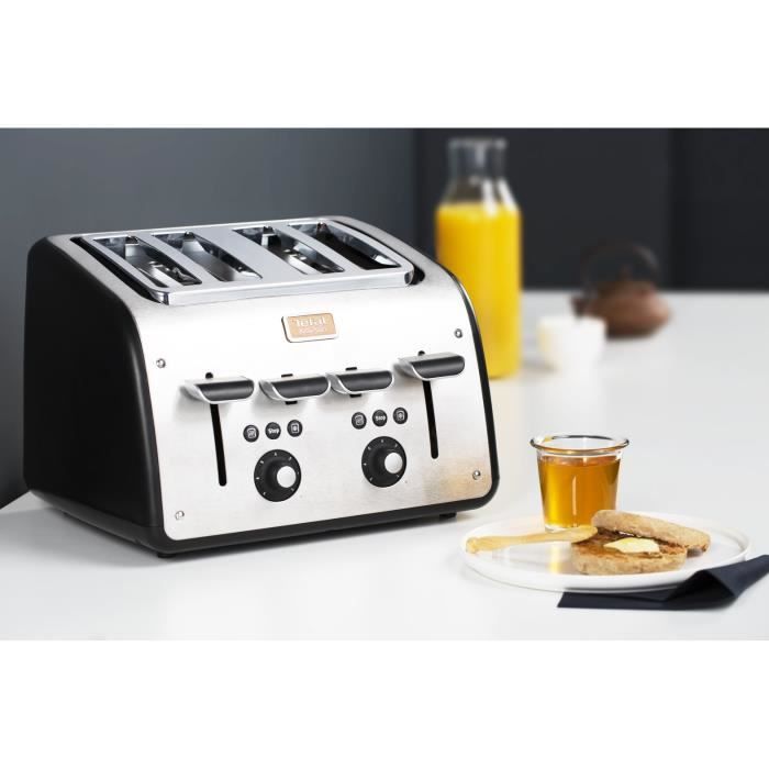 Tefal TT770811 Selbstgemachter Grill, 4 Schlitze, extra hohe Grillleistung, Aufwärmen, Aufwärmen