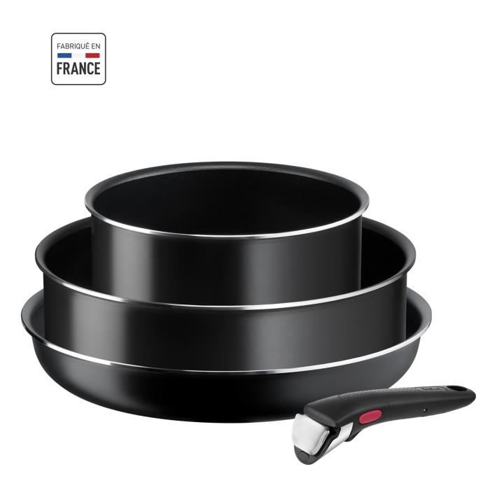 Tefal L1539302 Ingenio Easy Cook & Clean Set 4-delig - Anti-aanbak Ontvangst - Alle soorten behalve inductie - Gemaakt in Frankrijk