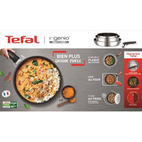 Tefal L9730402 Ingenio Preference Koekenpan 24 cm, roestvrij staal, anti-aanbak, handvat apart verkocht, geschikt voor alle warmtebronnen waaronder inductie