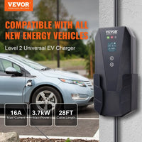 Electric Vehicle Charger, Portable Design, LCD Screen