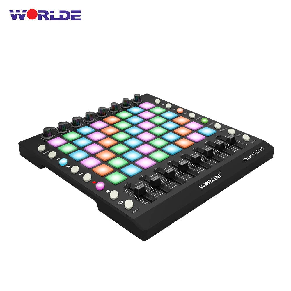 MIDI Schlagzeug-Pad-Controller, tragbar, RGB-beleuchtete Pads