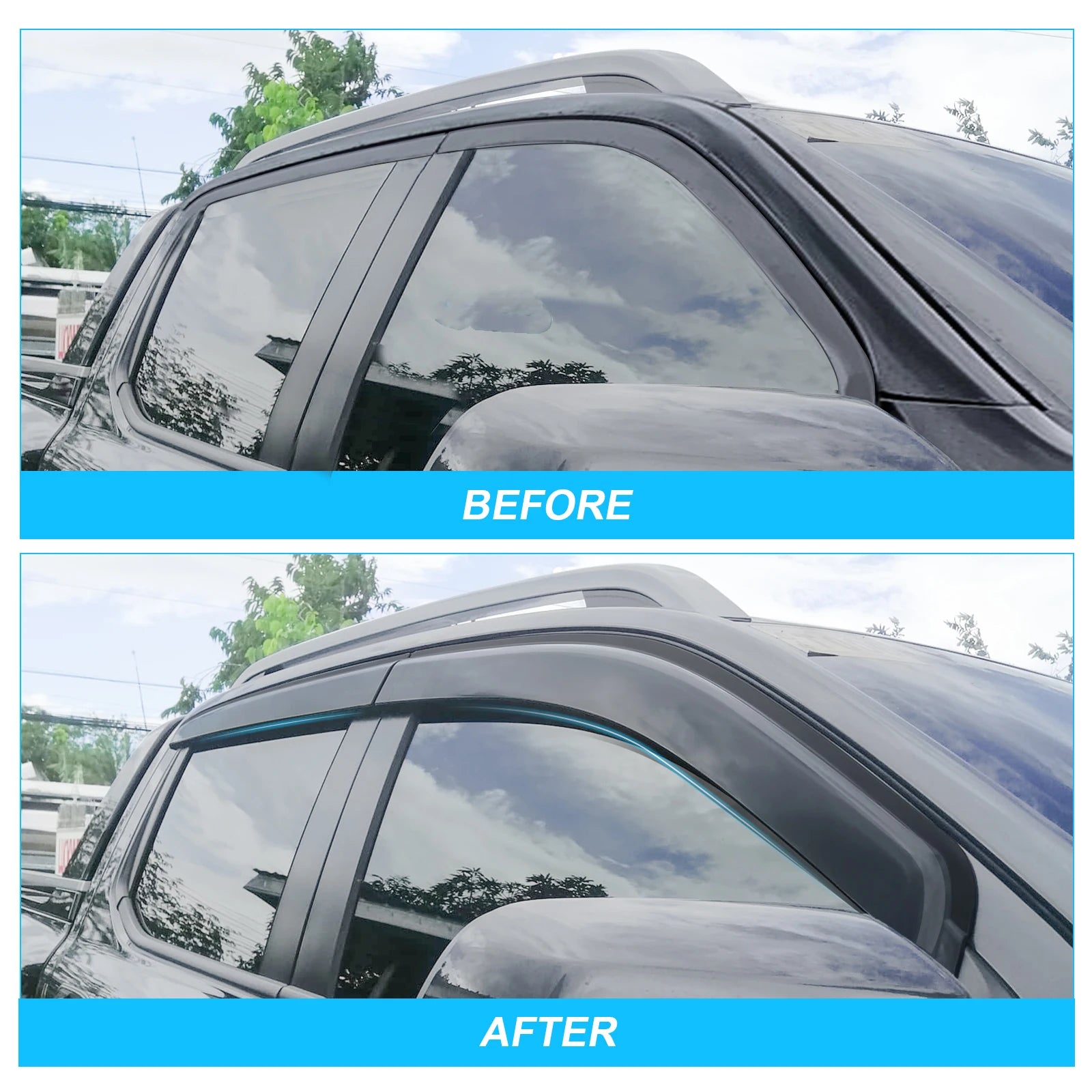 Ford Ranger Raptor 2023 Zubehör, Weathershield Ontario, Double Cabine Pasvorm