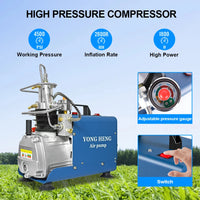 PCP Air Compressor, 4500Psi Pressure, Auto Stop Feature