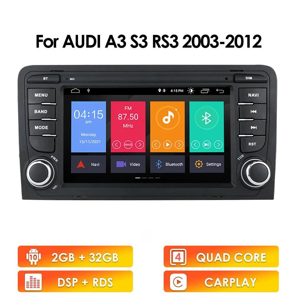 Audi A3 Auto-Multimedia-Player, Android 10, GPS Navigation