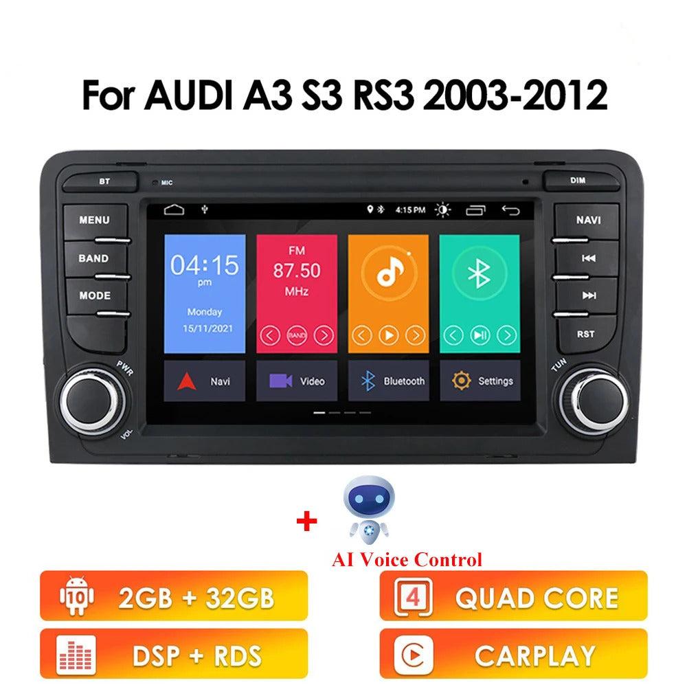 Audi A3 Auto-Multimedia-Player, Android 10, GPS Navigation