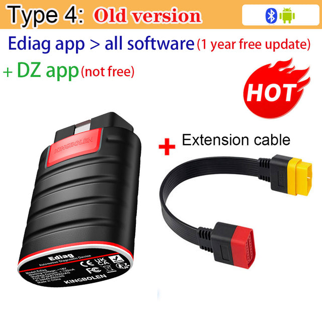 OBD2 Scanner Bluetooth, All System Diagnostic, ECU Coding