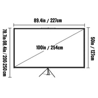 Projektionsleinwand, 16:9 Seitenverhältnis, Aluminiumständer