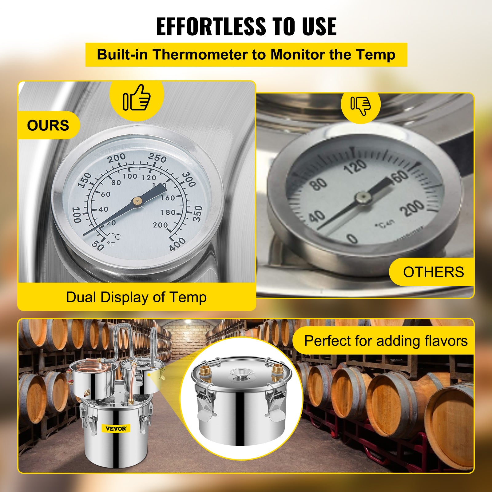 Alcohol Distiller Set, Food-Grade Materials, Rapid Cooling