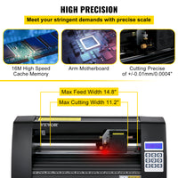 Vinyl-Schneideplotter 375 mm – LCD-Bildschirm, Laserführung und Multi-System C