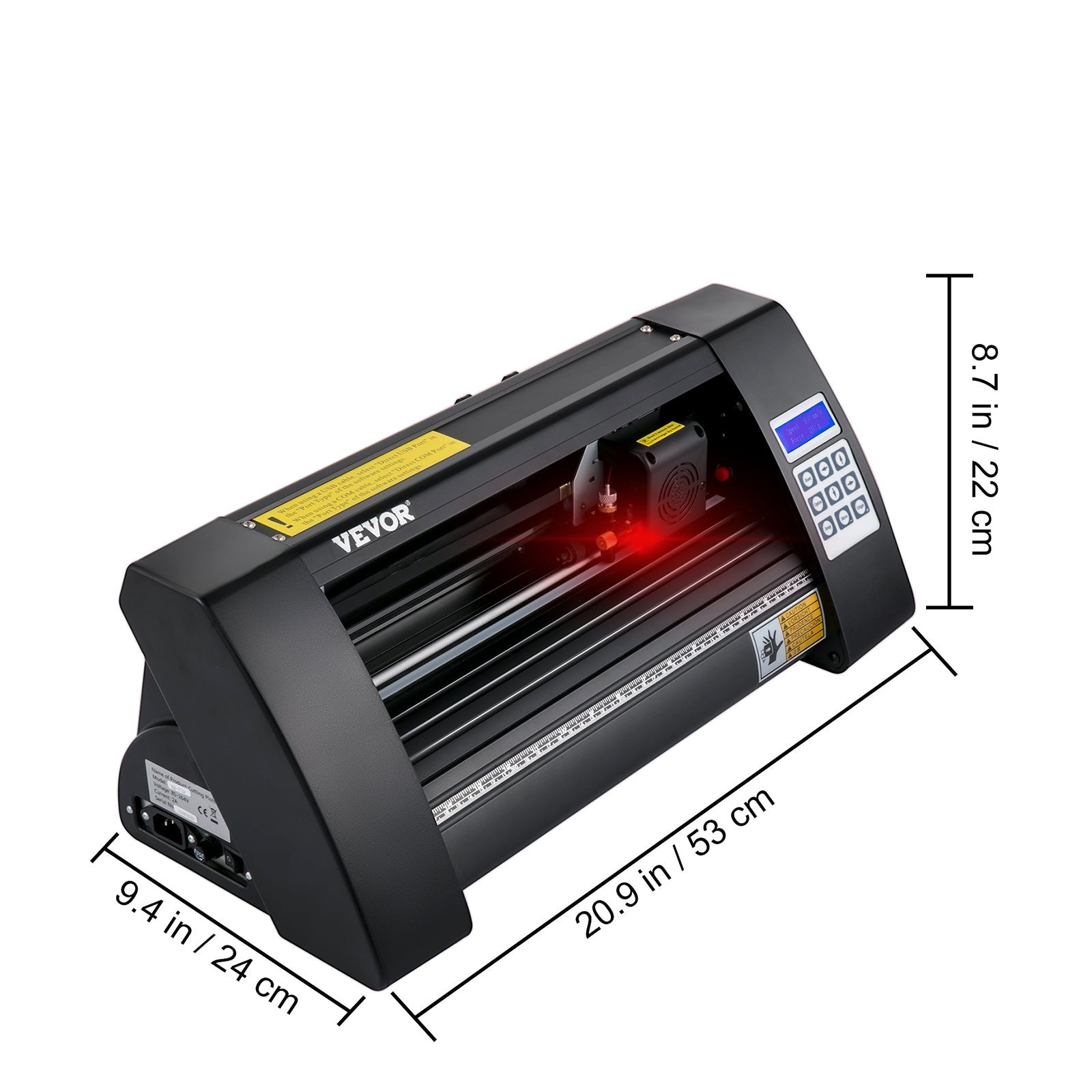 Vinyl-Schneideplotter 375 mm – LCD-Bildschirm, Laserführung und Multi-System C